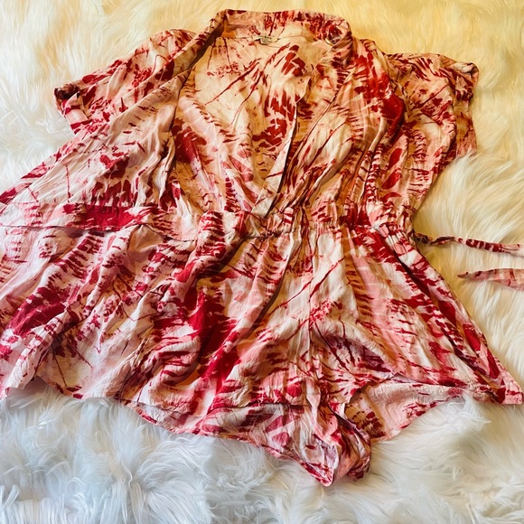 Pink tie-dye romper/ S /Umgee - Picture 3 of 4
